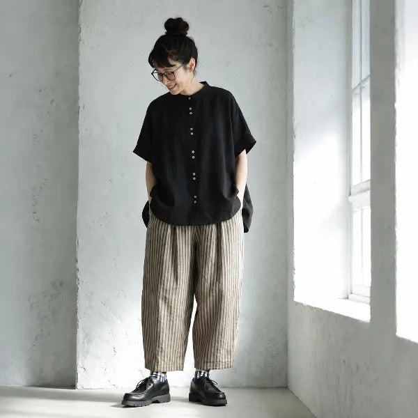 M L こなれ感漂うサルエルパンツセットアップ