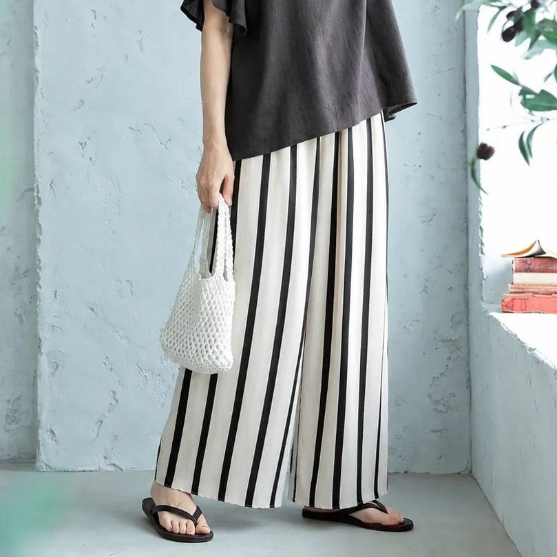 【単品注文】刺繍5分袖Tシャツ×ストライプストレートパンツ