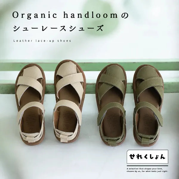 22.5-25cm レザー「 お仕事も、心地よく」走れる PU 厚底サンダル