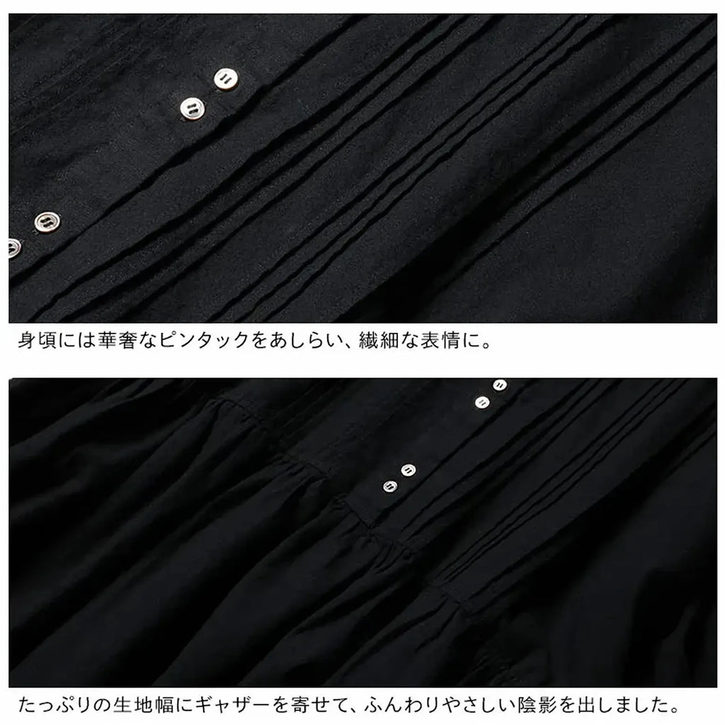くったりやさしい、リネン仕立てのロングワンピ