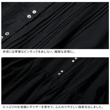 くったりやさしい、リネン仕立てのロングワンピ