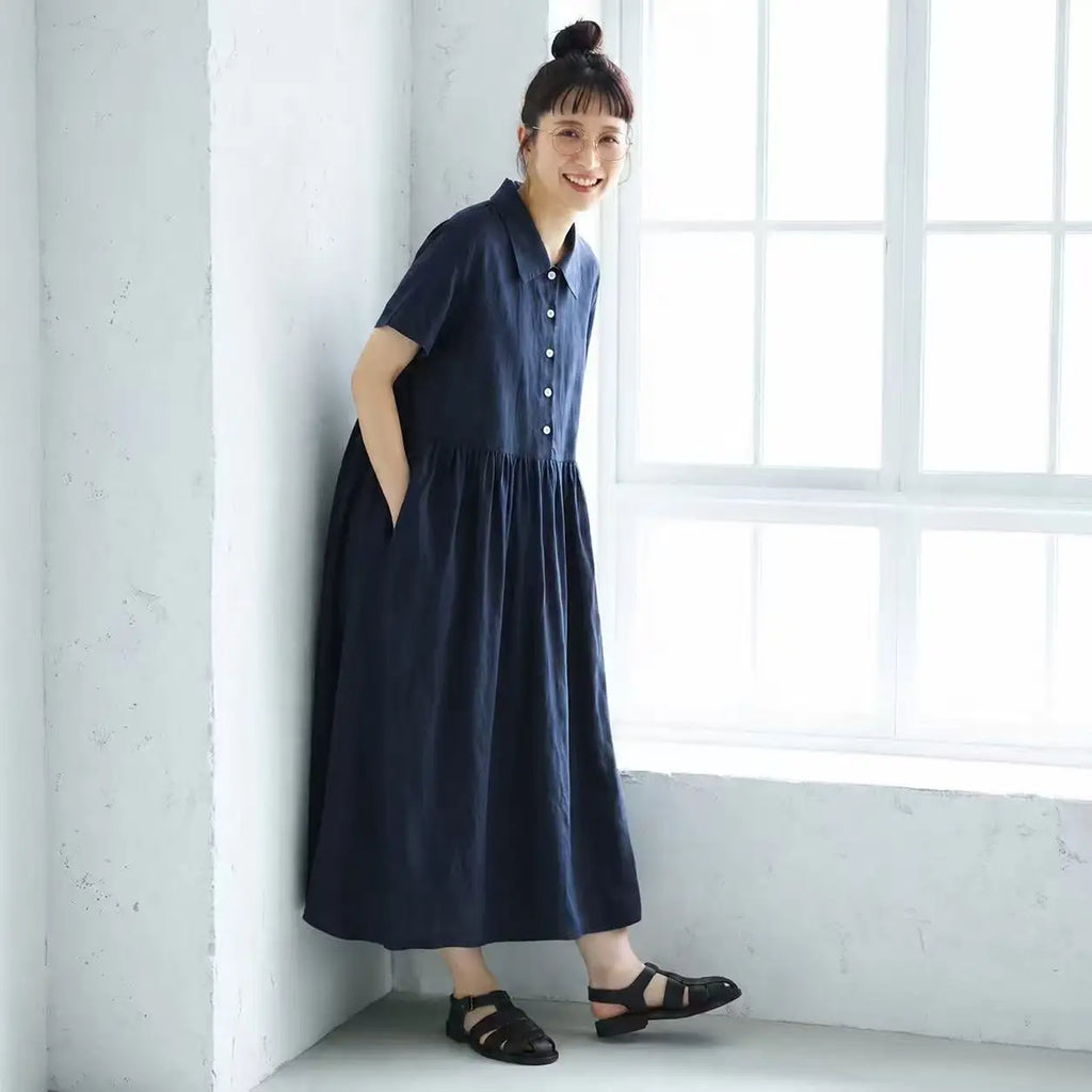 まっすぐ私らしく、ポロカジュアルワンピース