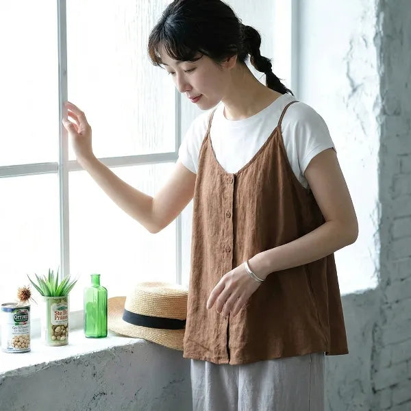 M~3XL コットン 体型をカバー 平日 週末 接触冷感 コーディネート自在 キャミソール